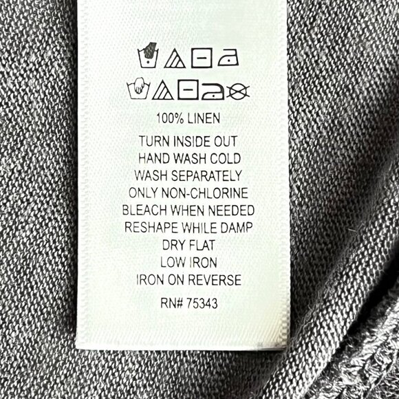 Tahari Womens Size Medium Lightweight Open Front Cardigan Gray 100% Linen EUC - Picture 5 of 14